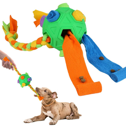 Unbreakable Snuffle Ball for Dogs - Interactive Foraging Toy and Slow Feeder Treat Dispenser
