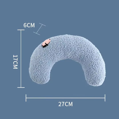 Luxury Plush Pet Pillow for Cats and Dogs with Cervical Support, Hypoallergenic Washable Cover, and Deep Sleep U-Shape Design