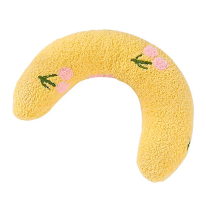 Luxury Plush Pet Pillow for Cats and Dogs with Cervical Support, Hypoallergenic Washable Cover, and Deep Sleep U-Shape Design