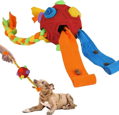 Unbreakable Snuffle Ball for Dogs - Interactive Foraging Toy and Slow Feeder Treat Dispenser