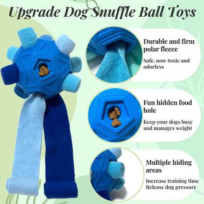 Unbreakable Snuffle Ball for Dogs - Interactive Foraging Toy and Slow Feeder Treat Dispenser