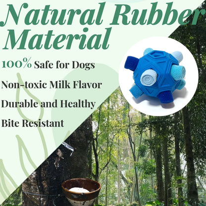 Unbreakable Snuffle Ball for Dogs - Interactive Foraging Toy and Slow Feeder Treat Dispenser