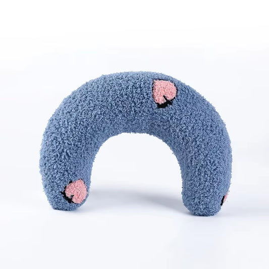Luxury Plush Pet Pillow for Cats and Dogs with Cervical Support, Hypoallergenic Washable Cover, and Deep Sleep U-Shape Design