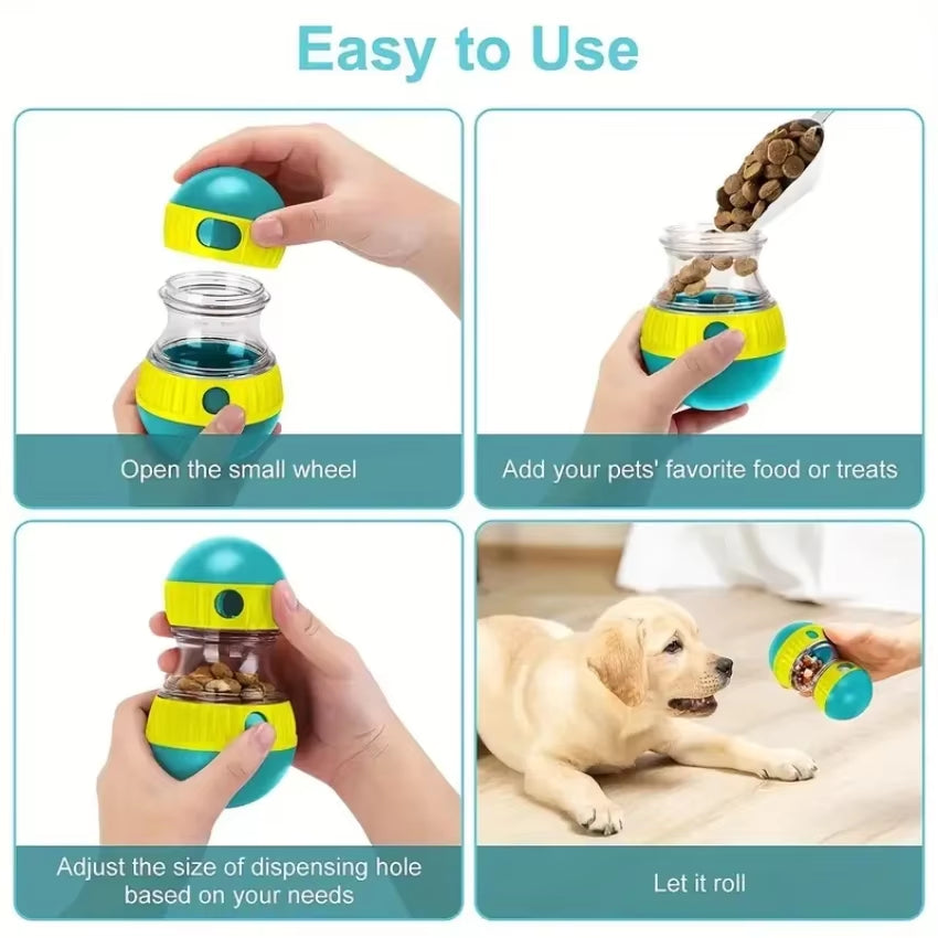 Interactive Dog Snack Dispenser Toy for All Slow Feeder Types - Durable Plastic Pet Toy Promoting Fun and Healthy Eating